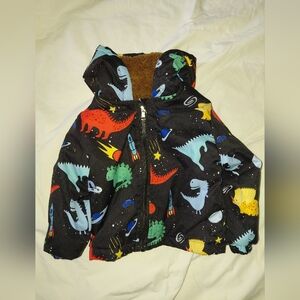 Kids Dinosaur Print Hooded Jacket